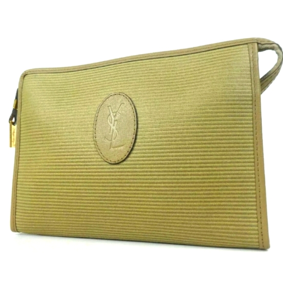 AUTHENTIC YVES SAINT LAURENT POUCH PVC/LEATHER - Picture 9 of 9